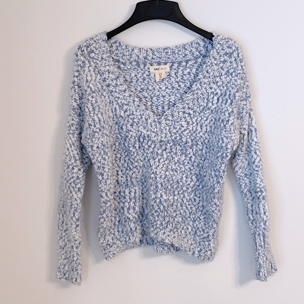 V-Neck Soft Knit Sweater S - Picture 3 of 5